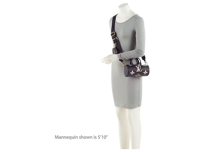 Papillon BB Handtasche aus bicolor Empreinte Leder mit Giant Monogram von Louis Vuitton Braun Beige - Ansicht 4