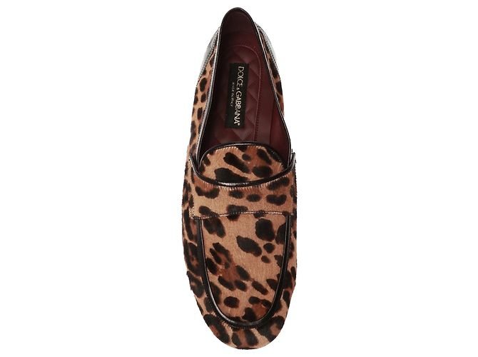 Mocassini in pelo di pony con stampa leopardata Dolce & Gabbana - vista 4