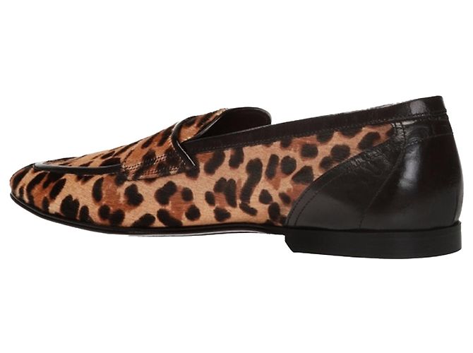 Mocassini in pelo di pony con stampa leopardata Dolce & Gabbana - vista 3