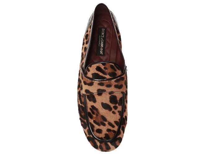 Mocassini in pelo di pony con stampa leopardata Dolce & Gabbana - vista 4