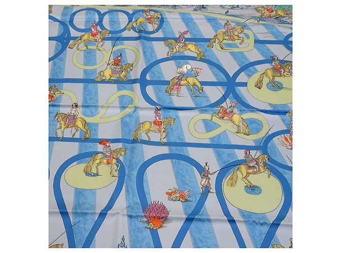 Hermès Sciarpa Hermes Carre 90 - Doppio Faccia Passades e Serpentines Multicolore - vista 2