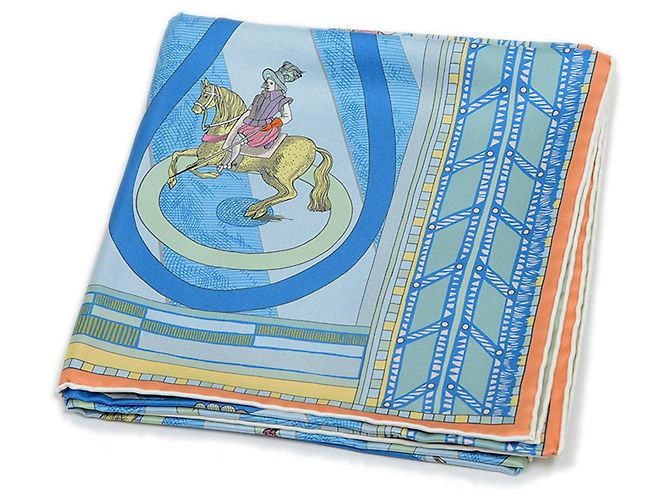 Hermès Sciarpa Hermes Carre 90 - Doppio Faccia Passades e Serpentines Multicolore - vista 3