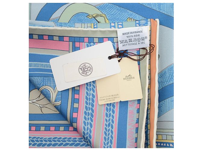 Hermès Sciarpa Hermes Carre 90 - Doppio Faccia Passades e Serpentines Multicolore - vista 4