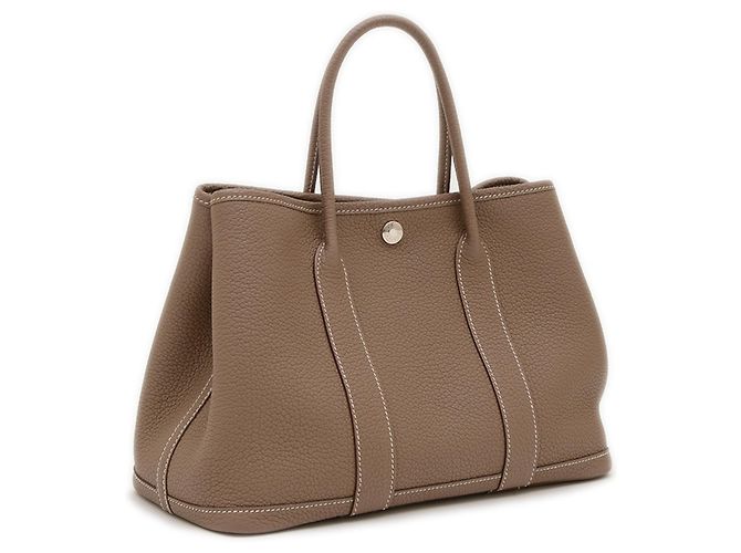 Hermès Borsa Tote Hermes Garden Party TPM 30 Taupe - vista 2