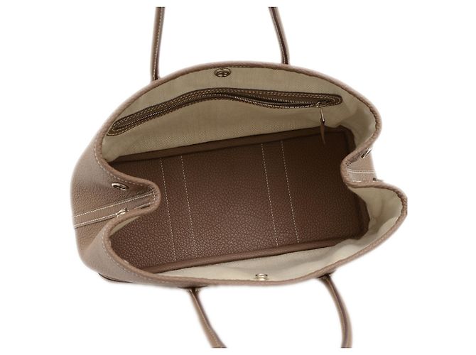 Hermès Borsa Tote Hermes Garden Party TPM 30 Taupe - vista 3