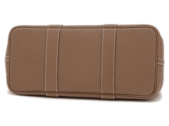Hermès Borsa Tote Hermes Garden Party TPM 30 Taupe - vista 5