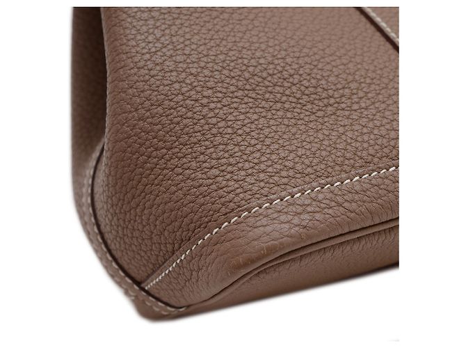 Hermès Borsa Tote Hermes Garden Party TPM 30 Taupe - vista 6