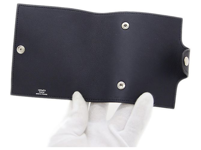 Hermès Funda de cuaderno Hermes Ulysse PM en cuero Swift Negro - vista 3