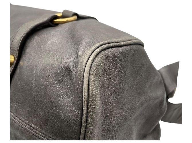 Bolsa de couro cinza Miu Miu - vista 11