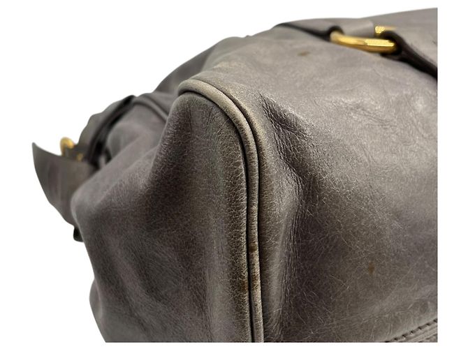 Bolsa de couro cinza Miu Miu - vista 12