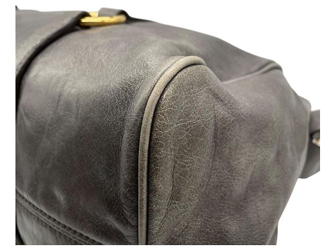Bolsa de couro cinza Miu Miu - vista 13