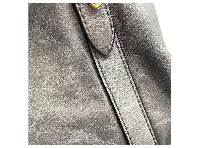 Bolsa de couro cinza Miu Miu - vista 24