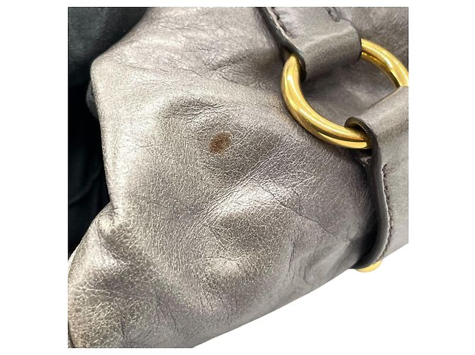 Bolsa de couro cinza Miu Miu - vista 25