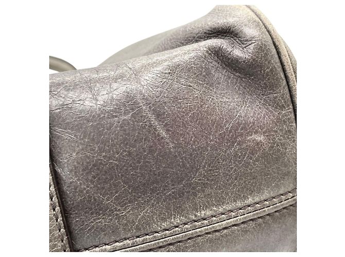 Bolsa de couro cinza Miu Miu - vista 26