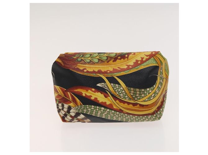 Borsa Salvatore Ferragamo in pelle tela 2 pezzi nero argento giallo Auth bs26749 - vista 10