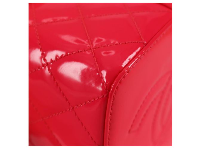 Vanity CHANEL Pochette Matelassé Smalto Rosa Oro CC Auth 123518M D'oro - vista 12
