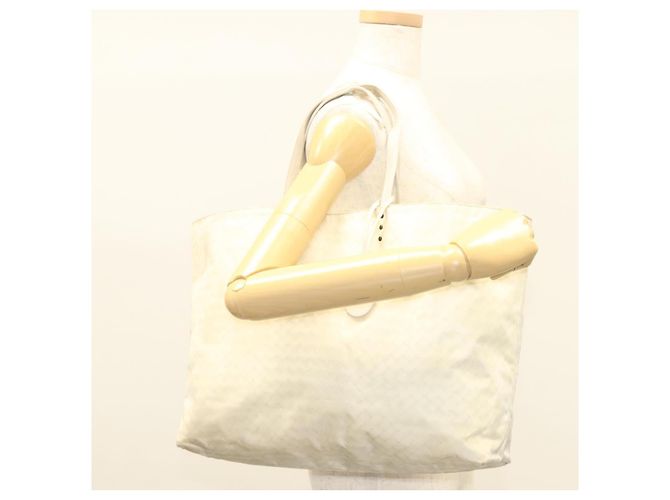 BOTTEGA VENETA Tote Bag Nylon White Auth hk2820 - view 19