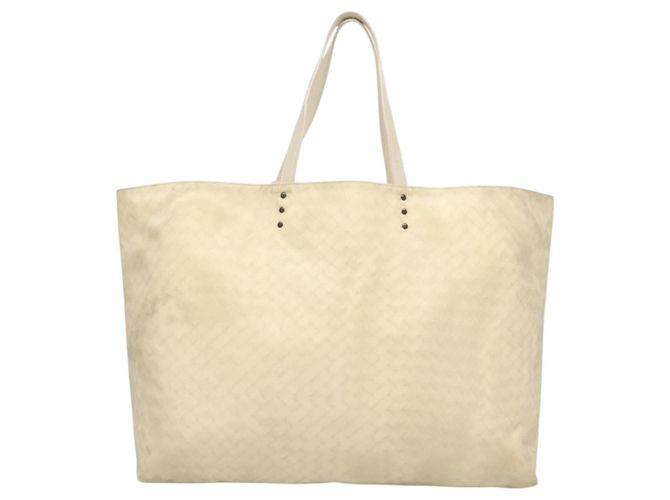 BOTTEGA VENETA Tote Bag Nylon White Auth hk2820 - view 3
