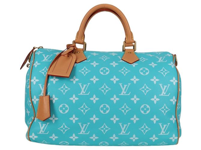 LOUIS VUITTON Speedy P9 Bandoliera 40 Borsa Blu Turchese M11563 Auth 115230SM Monogramma - vista 2
