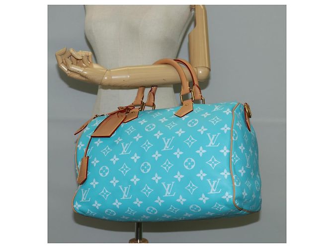 LOUIS VUITTON Speedy P9 Bandoliera 40 Borsa Blu Turchese M11563 Auth 115230SM Monogramma - vista 39