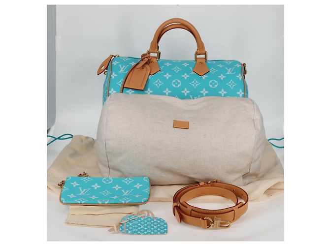 LOUIS VUITTON Speedy P9 Bandoliera 40 Borsa Blu Turchese M11563 Auth 115230SM Monogramma - vista 40