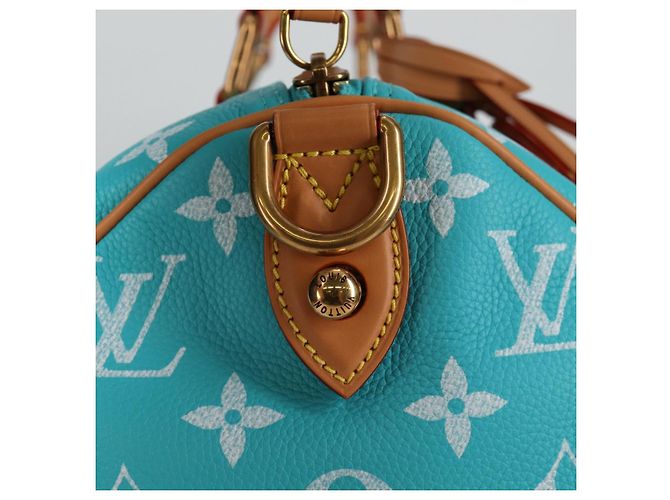 LOUIS VUITTON Speedy P9 Bandoliera 40 Borsa Blu Turchese M11563 Auth 115230SM Monogramma - vista 6