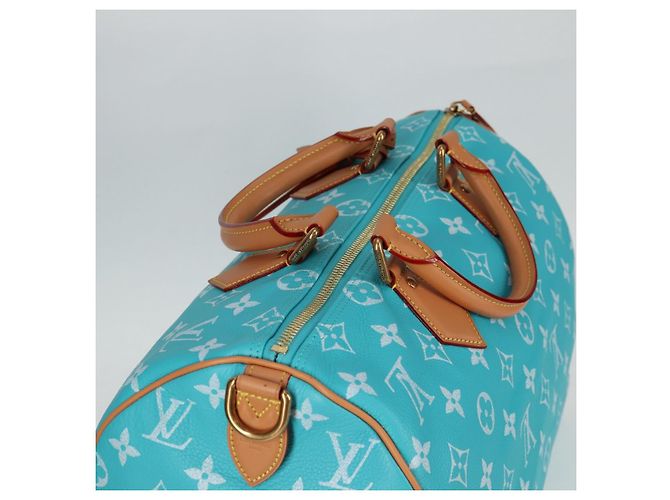 LOUIS VUITTON Speedy P9 Bandoliera 40 Borsa Blu Turchese M11563 Auth 115230SM Monogramma - vista 7