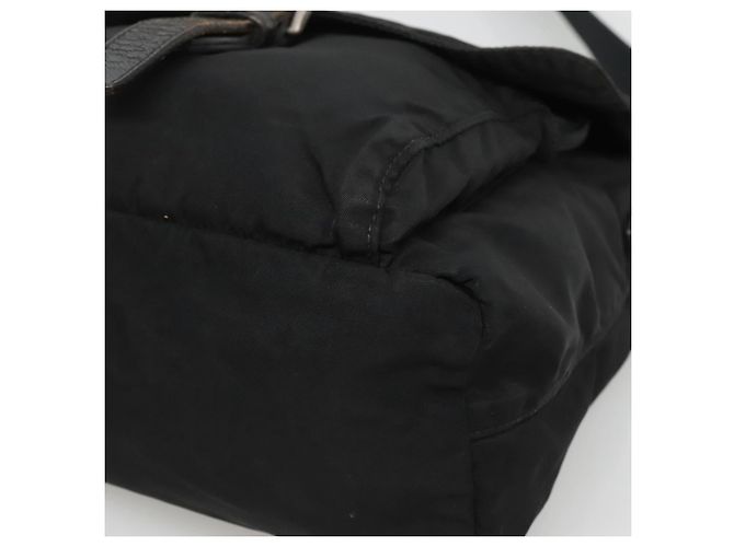 Borsa a spalla PRADA in nylon nero argento autentica bs26590 - vista 10
