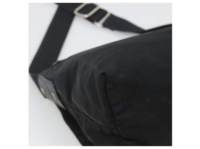 Borsa a spalla PRADA in nylon nero argento autentica bs26590 - vista 13