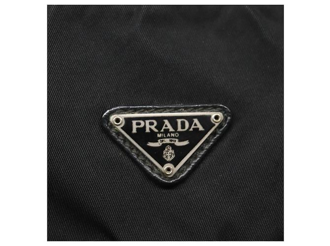 Borsa a spalla PRADA in nylon nero argento autentica bs26590 - vista 15