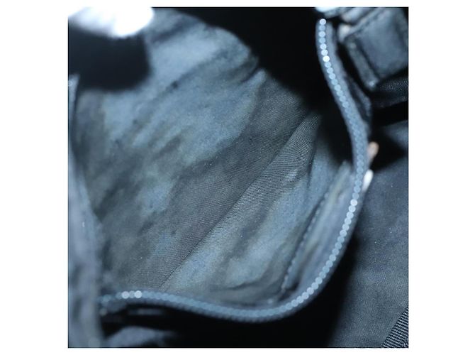 Borsa a spalla PRADA in nylon nero argento autentica bs26590 - vista 21
