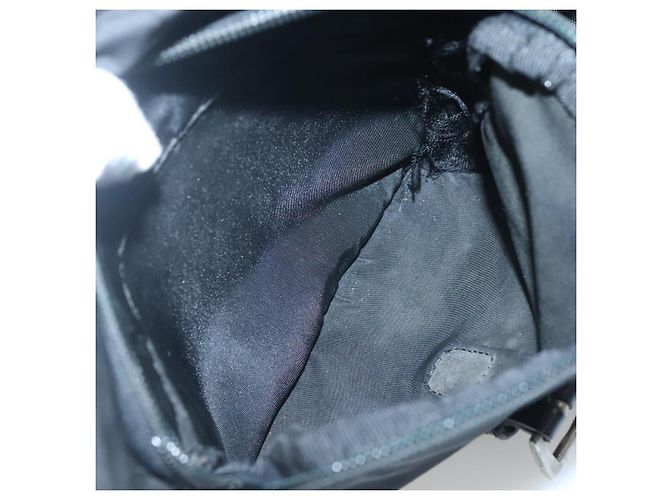 Borsa a spalla PRADA in nylon nero argento autentica bs26590 - vista 22