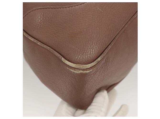 Borsa a mano in pelle GUCCI Bamboo 2 vie Rosa Oro 282345 Auth ep9020 - vista 12