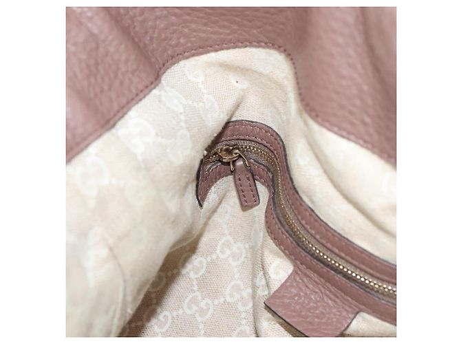 Borsa a mano in pelle GUCCI Bamboo 2 vie Rosa Oro 282345 Auth ep9020 - vista 18
