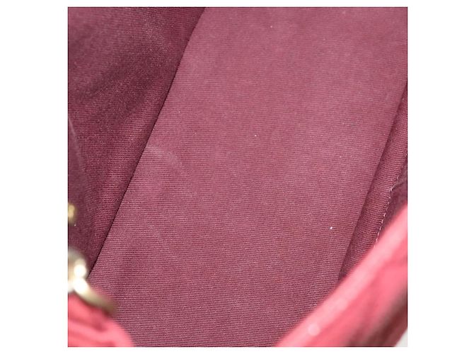 CHANEL Borsa a Spalla Matelassé Catena Pelle Caviar Rossa CC Auth 127257 Rosso - vista 18