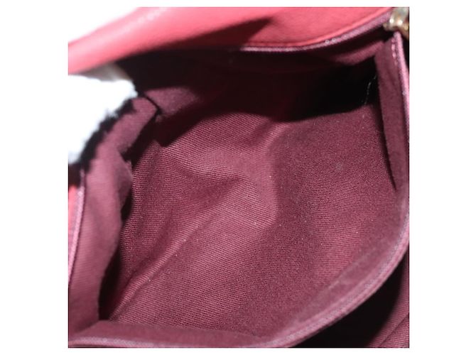 CHANEL Borsa a Spalla Matelassé Catena Pelle Caviar Rossa CC Auth 127257 Rosso - vista 22