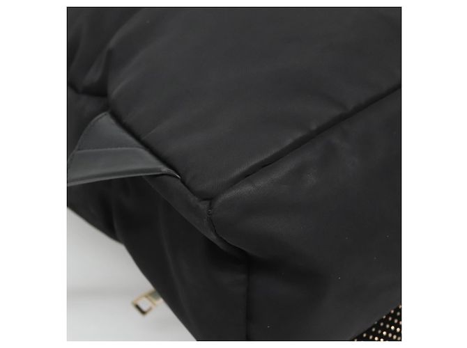 Borsa a spalla Medusa VERSACE in nylon pelle nera oro Auth bs26702 Nero D'oro - vista 18
