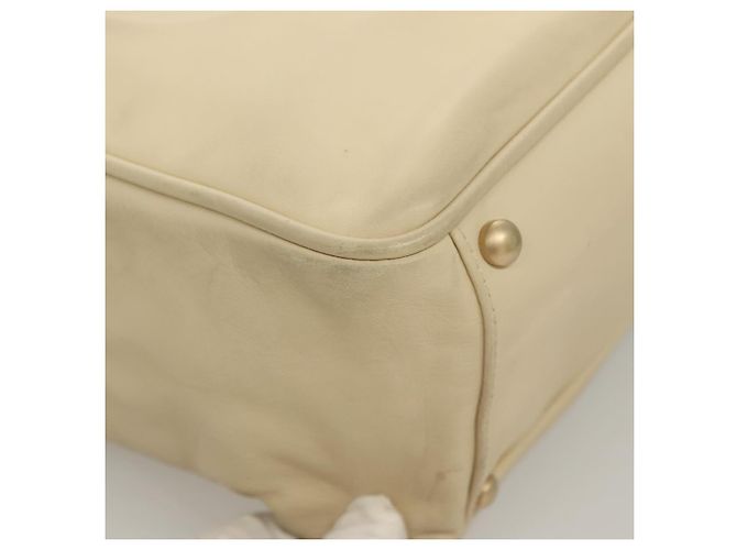 CHANEL Borsa Tote Camelia Pelle Beige CC Auth 128453 - vista 10