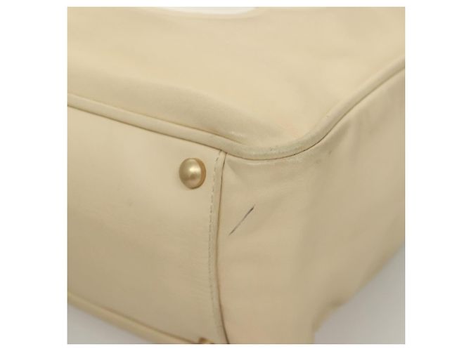CHANEL Borsa Tote Camelia Pelle Beige CC Auth 128453 - vista 11
