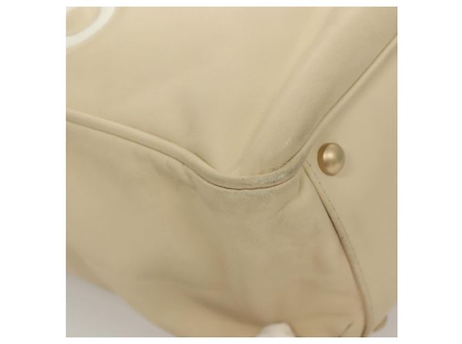 CHANEL Borsa Tote Camelia Pelle Beige CC Auth 128453 - vista 12