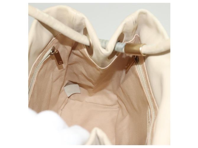 CHANEL Borsa Tote Camelia Pelle Beige CC Auth 128453 - vista 19