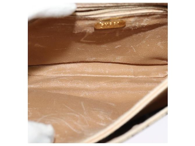 Borsa a spalla GUCCI GG Plus Supreme PVC Beige Oro Auth ep9232 D'oro - vista 17