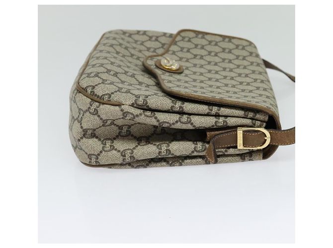 Borsa a spalla GUCCI GG Plus Supreme PVC Beige Oro Auth ep9232 D'oro - vista 5