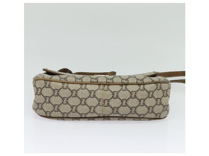 Borsa a spalla GUCCI GG Plus Supreme PVC Beige Oro Auth ep9232 D'oro - vista 9