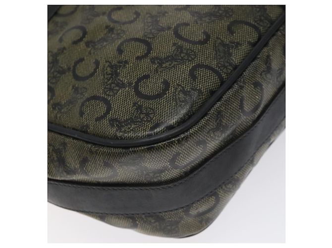 Céline Borsa a Spalla CELINE C Sulky PVC Blu Navy Oro Auth 127311 D'oro - vista 11