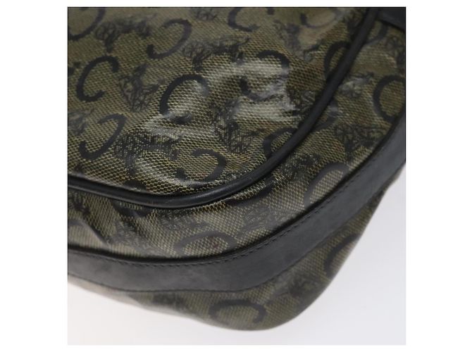 Céline Borsa a Spalla CELINE C Sulky PVC Blu Navy Oro Auth 127311 D'oro - vista 12