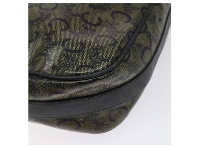 Céline Borsa a Spalla CELINE C Sulky PVC Blu Navy Oro Auth 127311 D'oro - vista 13