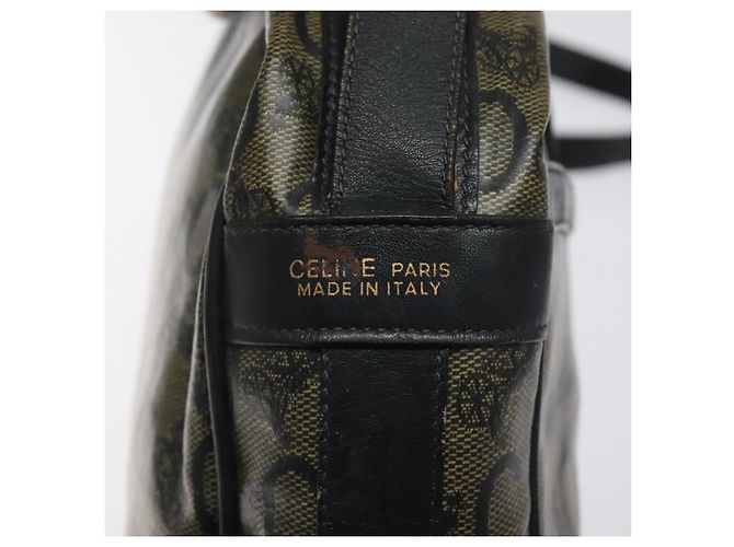 Céline Borsa a Spalla CELINE C Sulky PVC Blu Navy Oro Auth 127311 D'oro - vista 16