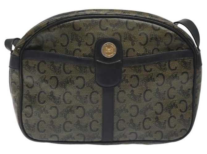 Céline Borsa a Spalla CELINE C Sulky PVC Blu Navy Oro Auth 127311 D'oro - vista 2