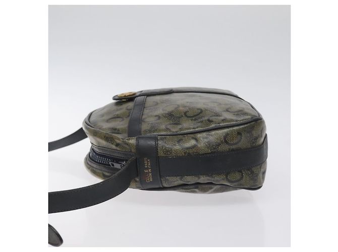 Céline Borsa a Spalla CELINE C Sulky PVC Blu Navy Oro Auth 127311 D'oro - vista 5